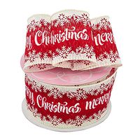 Merry Christmas Garland Wired Ribbon-2-1/2" X 10Yd