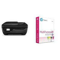 HP OfficeJet 3830 All-in-One Wireless Printer, HP Instant Ink & Amazon Dash Replenishment Ready & HP Printer Paper, Multipurpose20, 8.5 x 11 Paper, Letter Size, 20lb Paper, 96 Bright, 500 Sheets