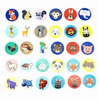 ZHU YU CHUN Cute Sticker Labels, Round Label for Gift Envelope Baking DIY Sealing Sticker (Animal)