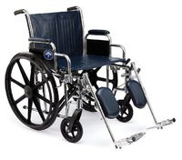 Medline Excel Extra-Wide Wheelchairs, Removable Desk Length Arm, Elevating - 1 Each