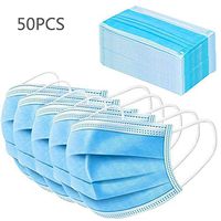 Disposable 𝐌𝐀𝐒𝐊 50 PCS 3-Ply Protective Anti Dust Breathable Medical Beauty Unisex Disposable Earloop Mouth Face 𝐌𝐀𝐒𝐊𝐒