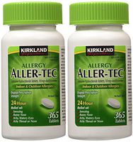 Kirkland Signature funlbh Aller-Tec Cetirizine HCL 10 mg Antihistamine Tablets, 365 Tablets (2 Pack)