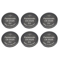 Panasonic CR2025-6 CR2025 3V Lithium Coin Battery (Pack of 6)