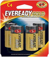 Eveready Gold Alkaline Batteries C, 4-Count