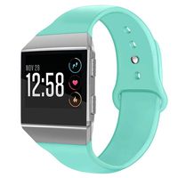 OenFoto Sport Bands Compatible Fit bit Ionic, Soft Silicone Wristband Replacement Watch Band Strap Accessory Bracelet for Fit bit Ionic Smart Watch, Teal Small