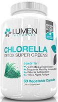 Chlorella - Powerful Detox Super Greens - Naturally Boosts Immune System - Rich Source of Healthy Chlorophyll, Protein, Vitamins, and Minerals - 60 Vegetable Capsules