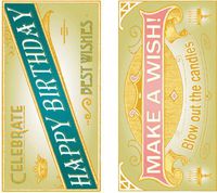 HomArt Large Decorative Happy Birthday Matches