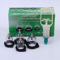 4 Cups Chinese Magnetic Massage Jars Cupping Suction Cup Acupuncture Massager Therapy Thicken Massage Vacuum Cans Vacuum Cupping