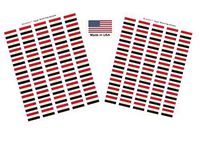 Made in USA! 100 Country Flag 1.5" x 1" Self Adhesive World Flag Stickers, Two Sheets of 50, 100 Sticker Flags Total (Egypt)