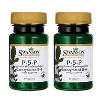 Swanson P-5-P (Pyridoxal-5-Phosphate) Coenzymated Vitaminb-6 20 Milligrams 60 Capsules (2 Pack)