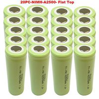 A 2500mAh 1.2V NI-MH Rechargeable Battery Flat Top PKCELL 20Pcs