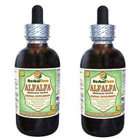 Alfalfa (Medicago Sativa) Glycerite, Organic Dried Leaf Alcohol-Free Liquid Extract (Brand Name: HerbalTerra, Proudly Made in USA) 2x2 fl.oz (2x60 ml)