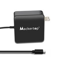 Mackertop 87W USB-C Type C Power Adapter Charger Compatible with MacBook Pro 15 Inches (MNF82LL/A) - Black