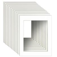 Schliersee Pack of 10 Large White 24x36 Picture Mats for 20x30 Photo with Core Cut Picture Frame Mats