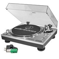 Audio Technica Silver USB DJ Turntable with ATN95E Stylus AT-LP120USB
