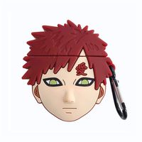UR Sunshine AirPods 1/2 Case, Cool Cartoon Naruto Character Pein Shape Soft Silicone Case Cover Protective Skin for AirPods 1&2 +Ring Lanyard -Red