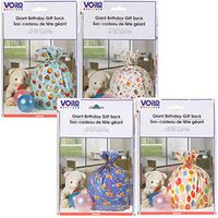 Giant Birthday/Celebrations Gift Bags, 36x44" Giant Gift Sacks Bags - Great BIG gift bags for great BIG presents! Set of 4 - Assorted Styles