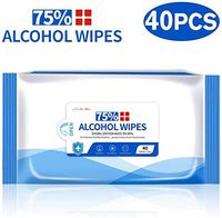 Disinfectant Wipes, 75% Alcohol Cleaning Wet Wipes (1 Pack,40 Wipes), Daily Disinfecting Use for Hand Home House Travel Office Electronics School All Purpose
