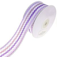 Homeford Colorful RIC Rac Printed Wired Ribbon, 1-1/2-Inch, 10-Yard (Purple)