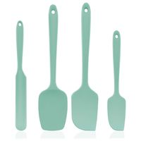 U-Taste 600ºF High Heat-Resistant Premium Silicone Spatula Set, BPA-Free One Piece Seamless Design, Non-Stick Rubber with 18/8 Stainless Steel Core, Cooking/Baking Utensil Set of 4(Teal/Aqua Sky)