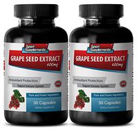 Grapeseed Healthy Care - Grape Seed Extract - Cardiovascular Supplement (2 Bottles - 60 Capsules)