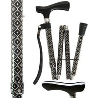 Vista International Fashion Pattern Folding Stick/Acrylic Handle Walking Poles, Multicolor