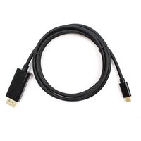 1.8M/6feet USB-C to DisplayPort Cable - USB Type-C to DP Video Adapter Cable - 4K 60Hz - Black for MacBook Pro 2018/2017, ipad pro 2018, Surface Book 2, Dell XPS Sumsang Galaxy S9 S10 Note 9 dex etc