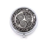 Mullingar Pewter Irish Triskele and Trinity Knot Design Pill Box