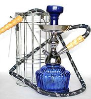MYA QT 14" CAGED HOOKAH SHISHA SET SINGLE HOSE DURABLE LONG LASTING SMOOTH SMOKE
