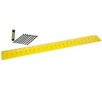 Electriduct - 9 Foot High Density Polyethylene Speed Bump Cable Guard with Anchor Kit (3 Pack) - Color: Yellow, Total Length 324" (6X 4.5 FT Pieces)