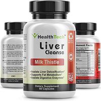Liver Cleanse Supplement - Detox, Support and Cleanse Your Liver - Made With Advanced Formula Using Milk Thistle Extract and 21 Other Ingredients - 100% Organic - 60 Vegetarian Capsules - V-HealthTech