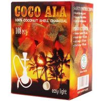 Coco Ala Natural Coconut Charcoal Coal for Hookah Shisha (108 pcs (Flat))