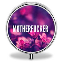 Custom Wanchang Pill Case, Flower and Letter Round Compact 3 Metal Portable Pill Container for Daily Use