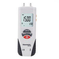 Pressure Manometer, KKmoon LCD Mini Digital Manometermonometer manometer Differential Gauge Air Pressure Meter White ±2Psi Data Hold 11 Units
