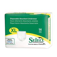 Select Pull-On Disposable Underwear Size Extra Large (XL) Case/56 (4 bags of 14)