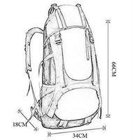 F&W WF Backpack - Outdoor Mountaineering Bag Men and Women Waterproof Camping Bag Sports Mountaineering Bag Riding Bag (Color : A)