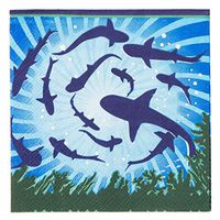 Shark Party Supplies Beverage Napkins (16 Pack)