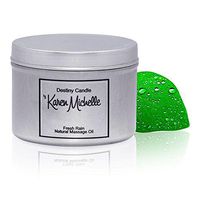 Fresh Rain Scented Massage Oil Candle - Aromatherapy | Destiny Candle by Karen Michelle | Beautiful Piece of Jewelry Inside | A Perfect Way to Rekindle The Romance