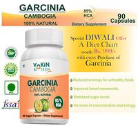 Vokin Biotech 100% Natural Garcinia Cambogia 85% HCA 90 Veg Capsules 800Mg for Rapid Weight Loss