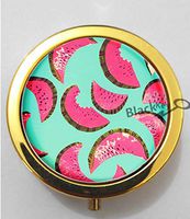 BlackKey Watermelon Pattern 3-Compartment Decorative Pocket Gift Box Case Organizer for Pill, Color 2 -718