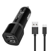 eVogue Premium 3nd Generation Dual USB Car Charger - USB Car Charger Compatible with Note 9 8 5 4 S9 LG G6 G5 V10 V20 Pixel Nexus 5X 6P HTC