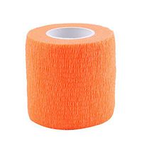 Asixx Sport Tape, 5 Rolls Waterproof Self Adhesive Bandage Adopted Non-Woven Fabric,Ideal Supplies Sports Support, Sports Protection First Aid(Orange)