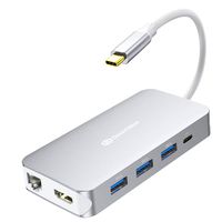 USB C Hub, 9 in 1 USB C Adapter with 90W Power Delivery,4K USB C to HDMI, Ethernet Port, 4 USB 3.0 Ports, Micro SD/TF Card Reader, for MacBook/Pro/Air 2016/2017/2018, ChromeBook, XPS