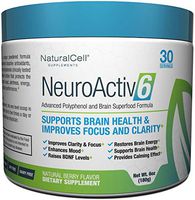 NeuroActiv6 - Reds Superfood Powder with Coffee Fruit Extract, Ashwagandha, Citicoline: Caffeine-Free BDNF Brain Energy to Improve Memory, Boost Focus, Enhance Clarity, Support Mood - 30 Servings