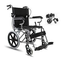 TX Handle Foldable Portable Travel Wheelchair Super Lightweight Airplane Carryable,Black