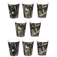 Camo Paper Party Cups (For Hot or Cold, 12 oz., 8 Pack) Hunting Camo Party Collection by Havercamp