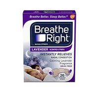 Breathe Right Calming Lavender Scented Drug-Free Nasal Strips for Nasal Congestion Relief, 2 Packages (26 count)