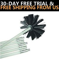 Riforla Dryer Duct Cleaning Kit, Lint Remover, Extends Up To 12 Feet, Synthetic Brush Head, Use With or Without a Power Drill, Flexible Dryer Vent Cleaning Kit, 6 Rods and 1 Brush Head