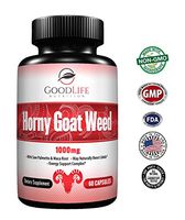 Horny Goat Weed Herbal Supplements: Natural Ginseng Maca Root & Tribulus Terrestris - Increases Focus & Energy for Men & Women 60 Veggie Caps by GoodLife Nutrition