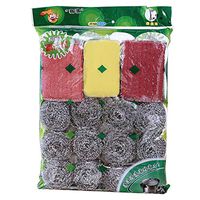 JD Home Stainless Steel Sponges Stainless Steel Scrubber, Scrubbing Scouring Pad, Steel Wool Scrubber, Metal Scouring Pads, Stainless Steel Scourer Pot Brush for Kitchens